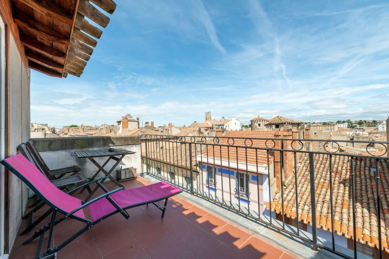 Les Cles De Laure - Wine Loft, Terrasse Et Vue Extraordinaire Sur La Cite Medievale Apartment